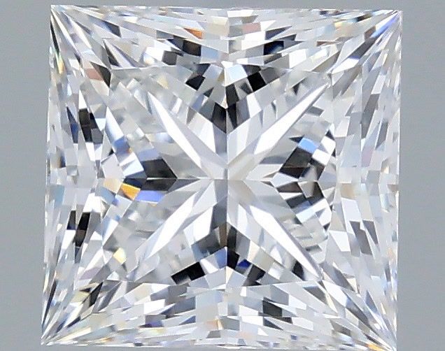 2.91 Carat Princess Shaped, Ideal Cut, E Color, VVS2 Clarity, IGI Certified Lab Grown Diamond