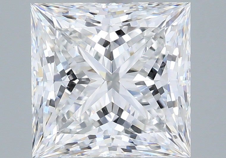 2.86 Carat Princess Shaped, Ideal Cut, E Color, VVS2 Clarity, IGI Certified Lab Grown Diamond