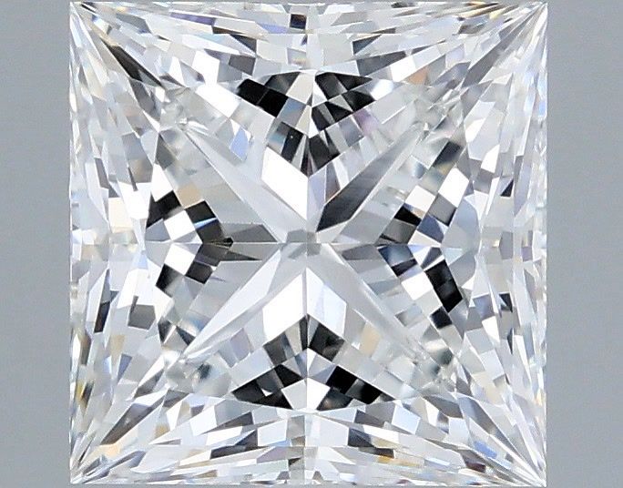 3.08 Carat Princess Shaped, Ideal Cut, E Color, VVS2 Clarity, IGI Certified Lab Grown Diamond
