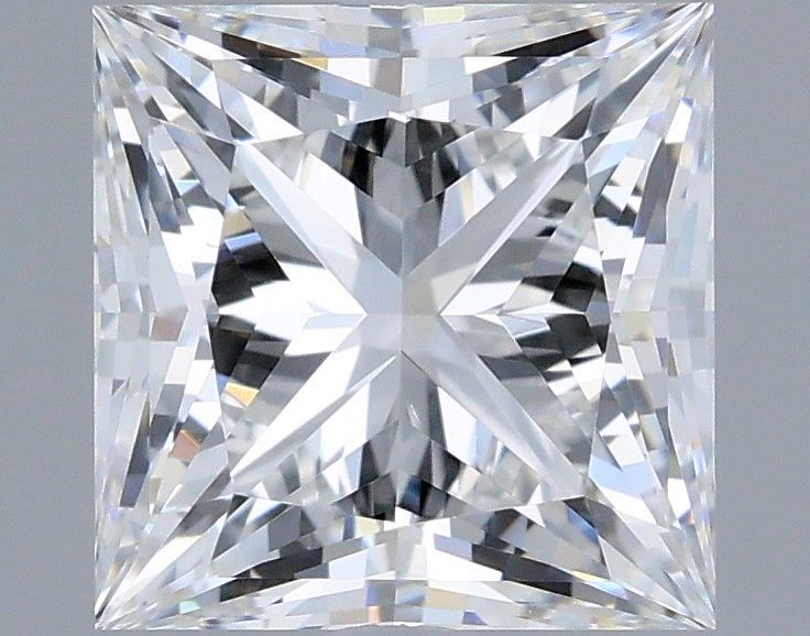 1.89 Carat Princess Shaped, Ideal Cut, E Color, VVS2 Clarity, IGI Certified Lab Grown Diamond