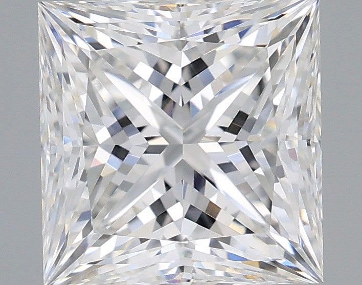 2.87 Carat Princess Shaped, Ideal Cut, E Color, VVS2 Clarity, IGI Certified Lab Grown Diamond