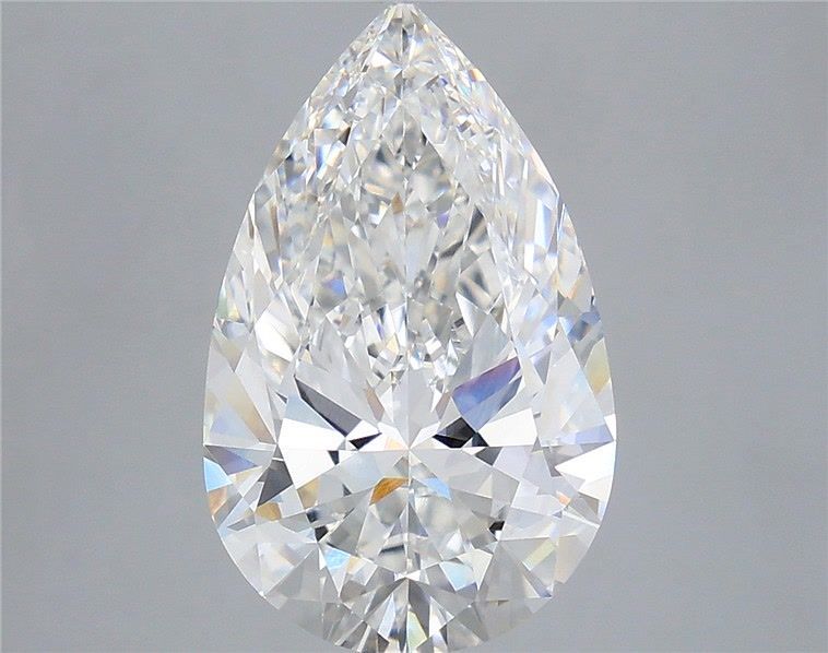 5.38 Carat Pear Shaped, Ideal Cut, F Color, VS1 Clarity, IGI Certified Lab Grown Diamond