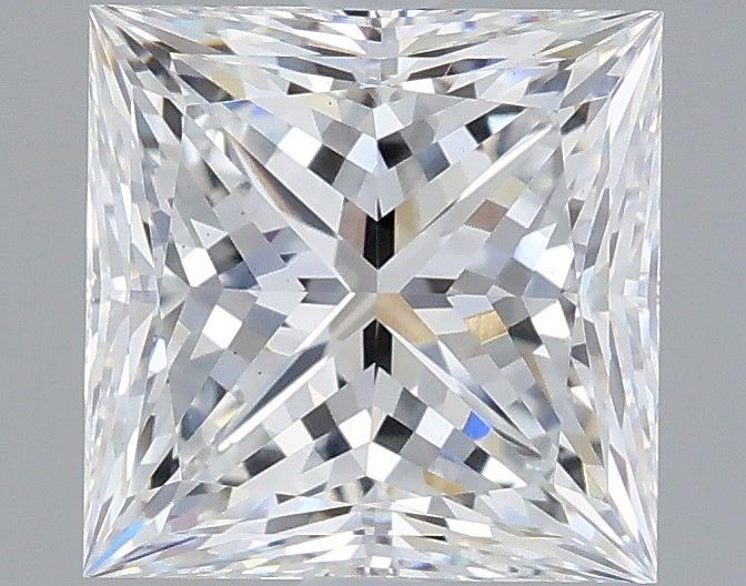 2.84 Carat Princess Shaped, Ideal Cut, E Color, VS1 Clarity, IGI Certified Lab Grown Diamond