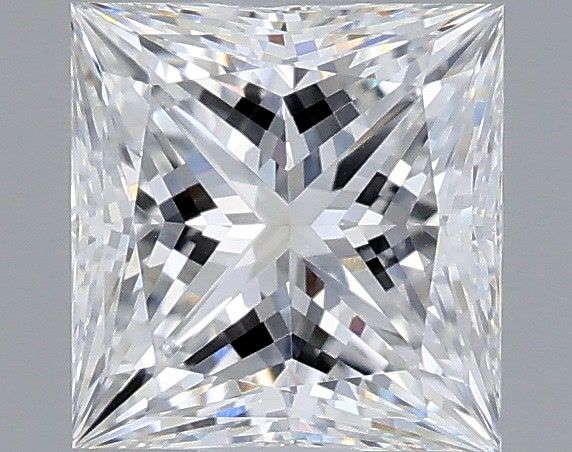 1.57 Carat Princess Shaped, Ideal Cut, D Color, VVS2 Clarity, IGI Certified Lab Grown Diamond