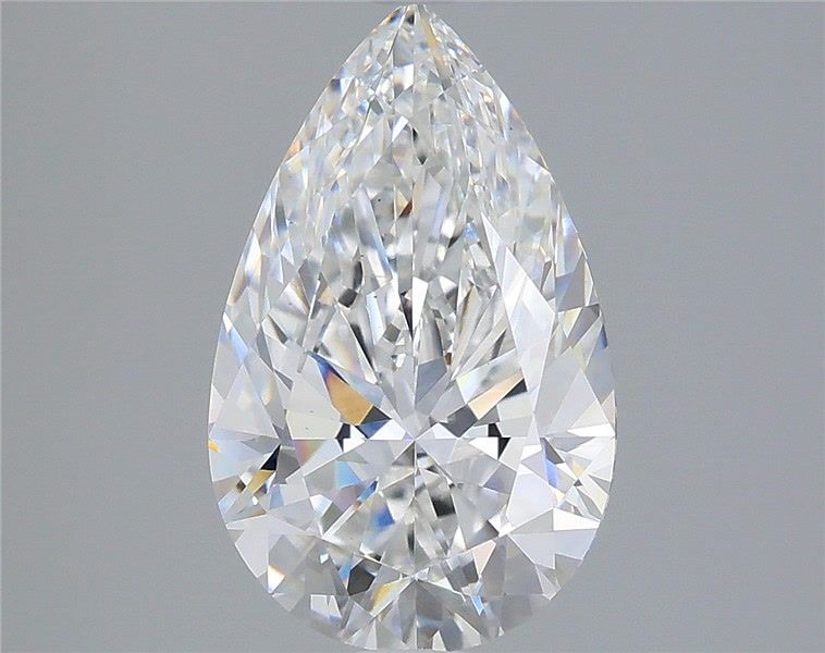 3.40 Carat Pear Shaped, Ideal Cut, E Color, VS1 Clarity, IGI Certified Lab Grown Diamond