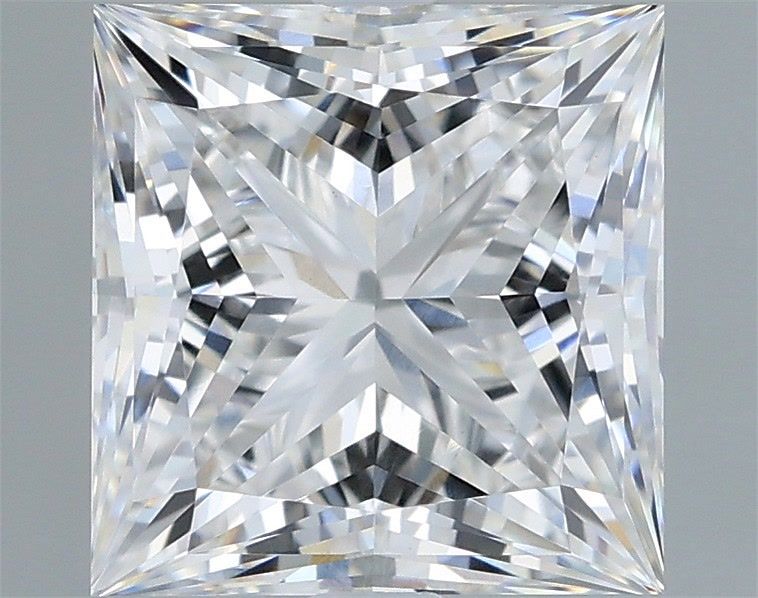 1.85 Carat Princess Shaped, Ideal Cut, E Color, VVS2 Clarity, IGI Certified Lab Grown Diamond