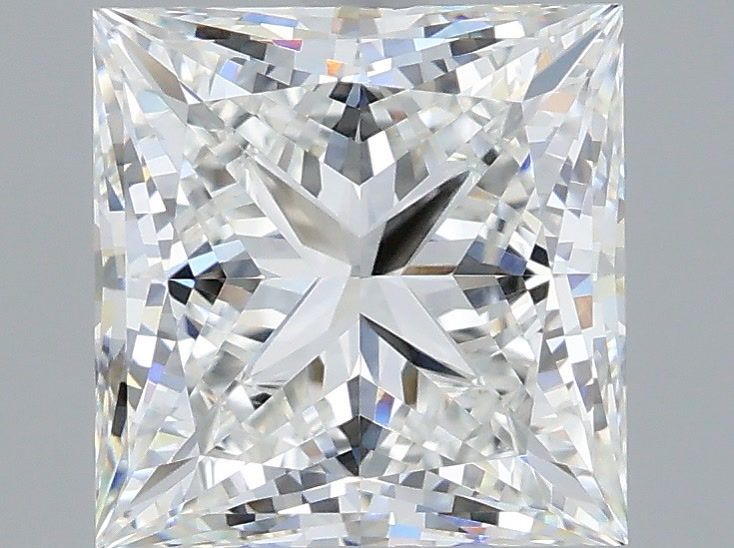 2.95 Carat Princess Shaped, Ideal Cut, F Color, VVS2 Clarity, IGI Certified Lab Grown Diamond
