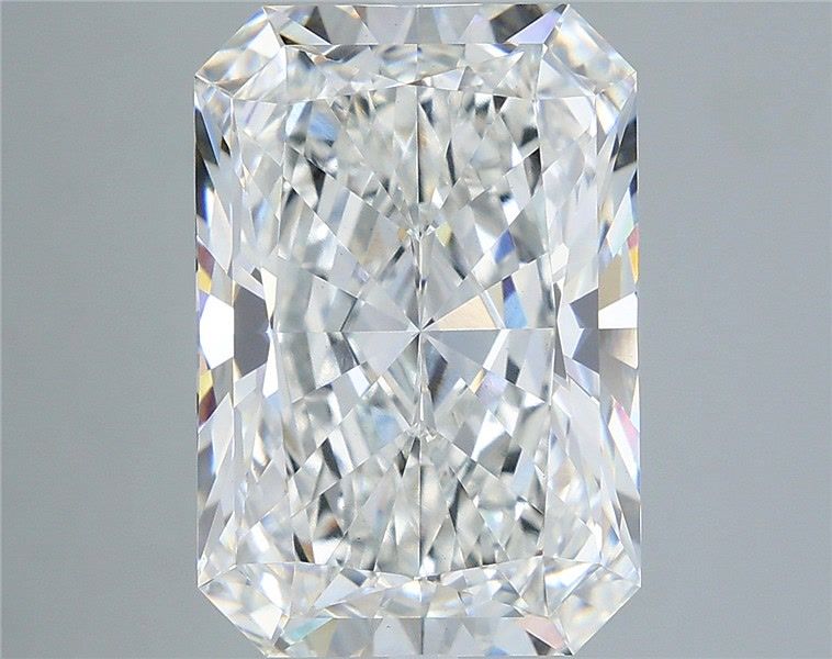 7.37 Carat Radiant Shaped, Ideal Cut, F Color, VS1 Clarity, IGI Certified Lab Grown Diamond