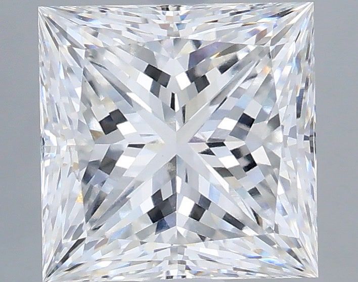 2.91 Carat Princess Shaped, Ideal Cut, D Color, VS1 Clarity, IGI Certified Lab Grown Diamond