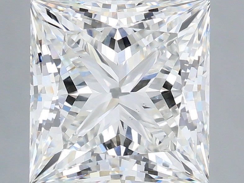 3.90 Carat Princess Shaped, Ideal Cut, F Color, VS1 Clarity, IGI Certified Lab Grown Diamond