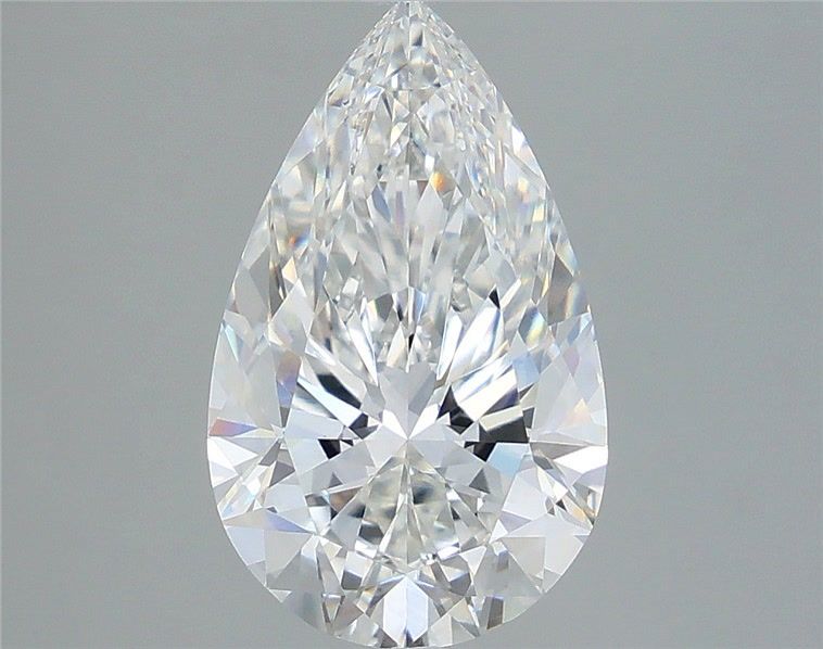 3.51 Carat Pear Shaped, Ideal Cut, F Color, VVS2 Clarity, IGI Certified Lab Grown Diamond