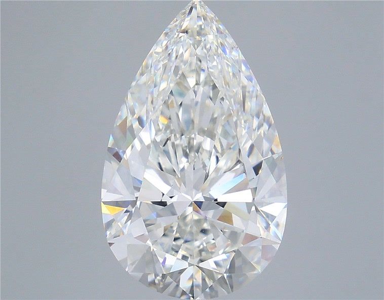 7.55 Carat Pear Shaped, Ideal Cut, F Color, VVS2 Clarity, IGI Certified Lab Grown Diamond