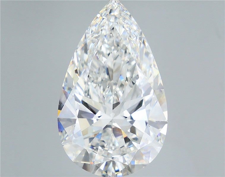 13.08 Carat Pear Shaped, Ideal Cut, F Color, VVS2 Clarity, IGI Certified Lab Grown Diamond