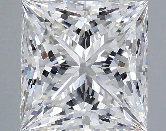 4.07 Carat Princess Shaped, Ideal Cut, F Color, VVS2 Clarity, IGI Certified Lab Grown Diamond