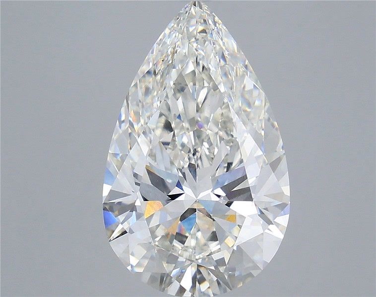 7.06 Carat Pear Shaped, Ideal Cut, G Color, VVS2 Clarity, IGI Certified Lab Grown Diamond