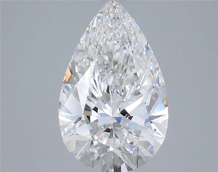 4.08 Carat Pear Shaped, Ideal Cut, E Color, VVS2 Clarity, IGI Certified Lab Grown Diamond