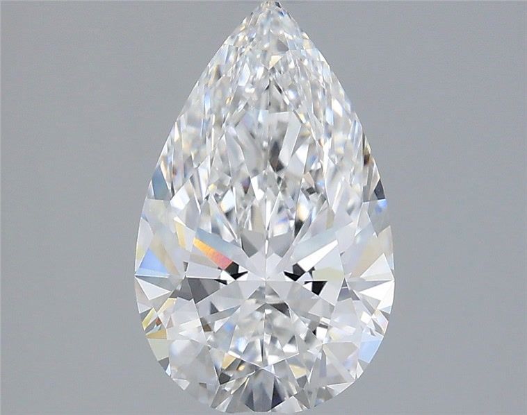 2.10 Carat Pear Shaped, Ideal Cut, D Color, VVS1 Clarity, IGI Certified Lab Grown Diamond