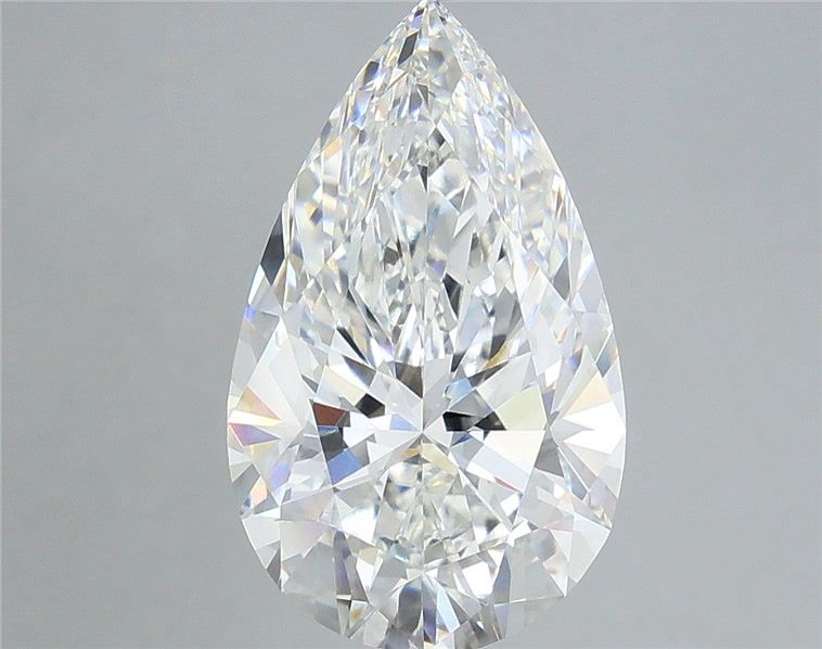 5.10 Carat Pear Shaped, Ideal Cut, F Color, VVS2 Clarity, IGI Certified Lab Grown Diamond