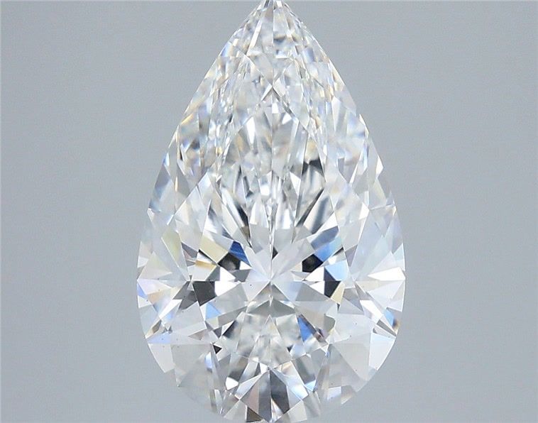 3.58 Carat Pear Shaped, Ideal Cut, D Color, VS2 Clarity, IGI Certified Lab Grown Diamond