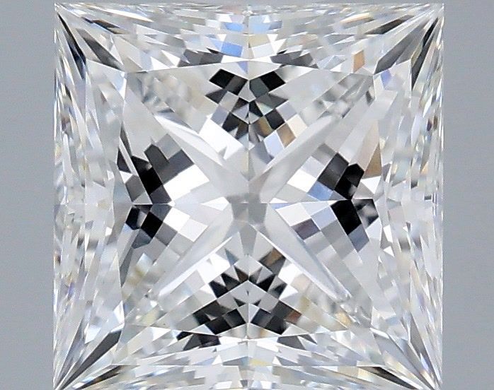 3.07 Carat Princess Shaped, Ideal Cut, E Color, VVS2 Clarity, IGI Certified Lab Grown Diamond