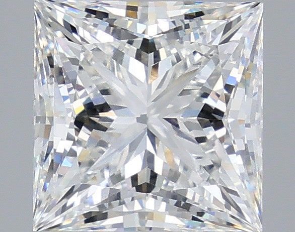 3.08 Carat Princess Shaped, Ideal Cut, E Color, VVS2 Clarity, IGI Certified Lab Grown Diamond