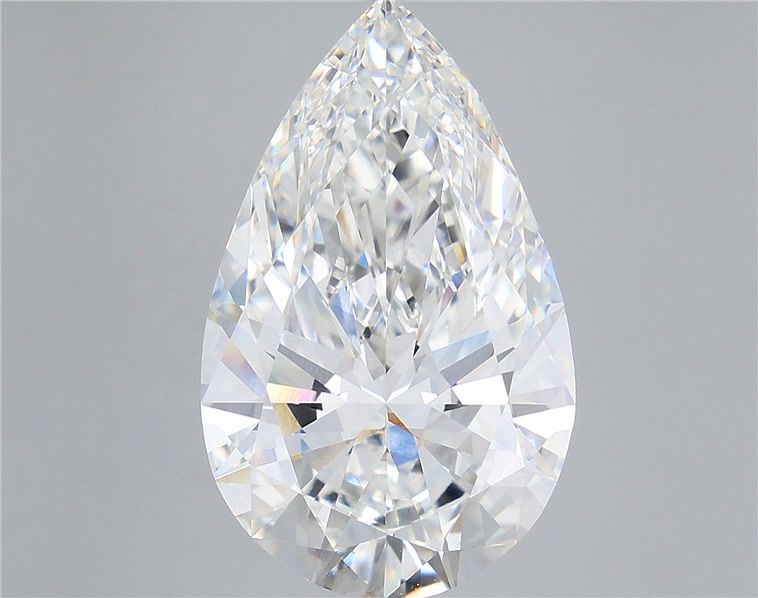 12.08 Carat Pear Shaped, Ideal Cut, F Color, VVS2 Clarity, IGI Certified Lab Grown Diamond