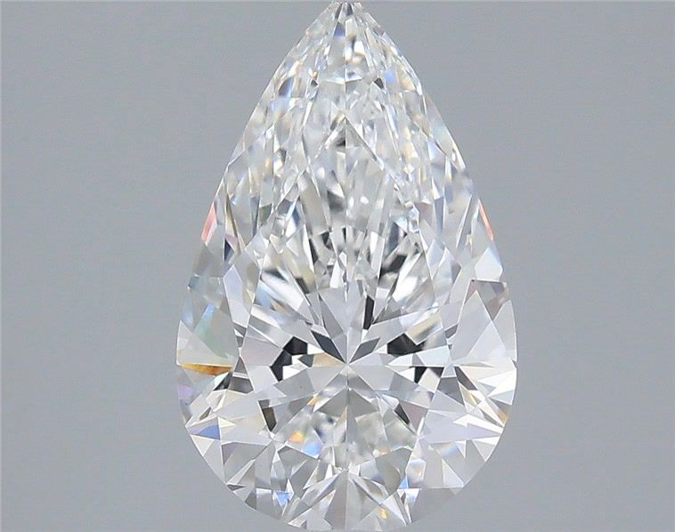 2.58 Carat Pear Shaped, Ideal Cut, D Color, VS1 Clarity, IGI Certified Lab Grown Diamond