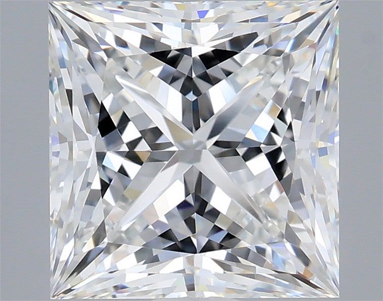3.01 Carat Princess Shaped, Ideal Cut, E Color, VVS2 Clarity, IGI Certified Lab Grown Diamond