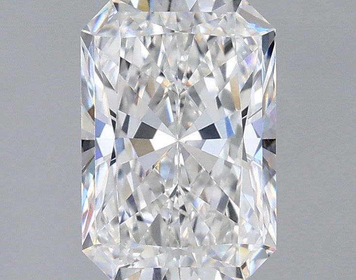 1.58 Carat Radiant Shaped, Ideal Cut, E Color, VVS2 Clarity, IGI Certified Lab Grown Diamond