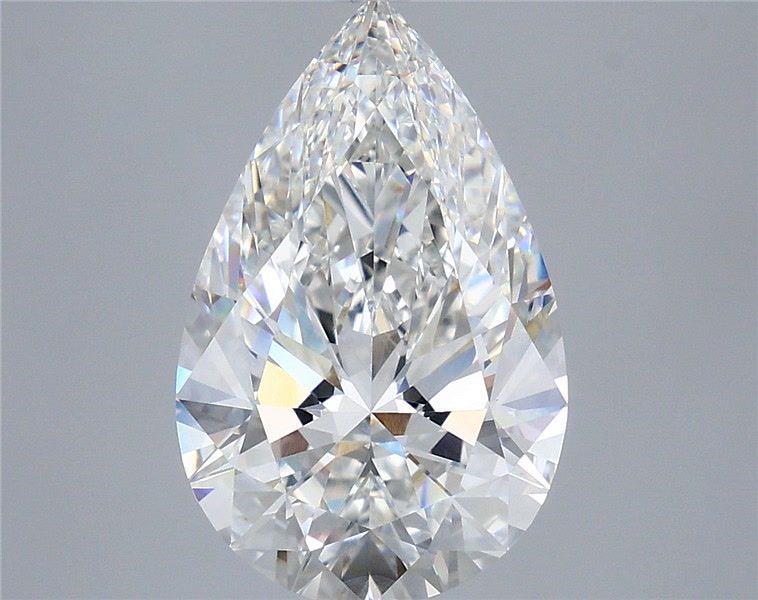 5.10 Carat Pear Shaped, Ideal Cut, E Color, VVS2 Clarity, IGI Certified Lab Grown Diamond