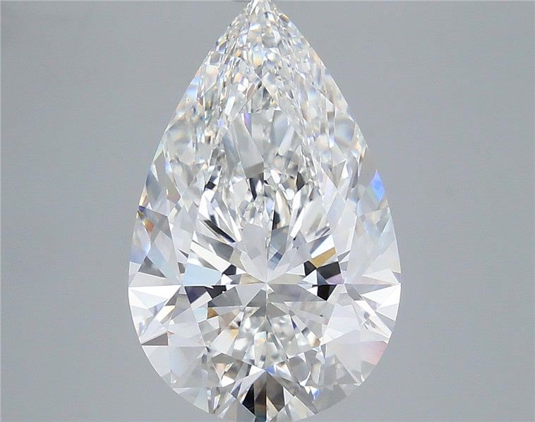 6.58 Carat Pear Shaped, Ideal Cut, E Color, VVS2 Clarity, IGI Certified Lab Grown Diamond
