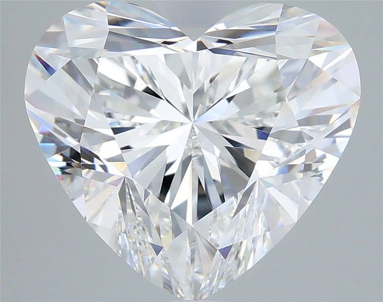 5.52 Carat Heart Shaped, Excellent Cut, E Color, VVS2 Clarity, IGI Certified Lab Grown Diamond
