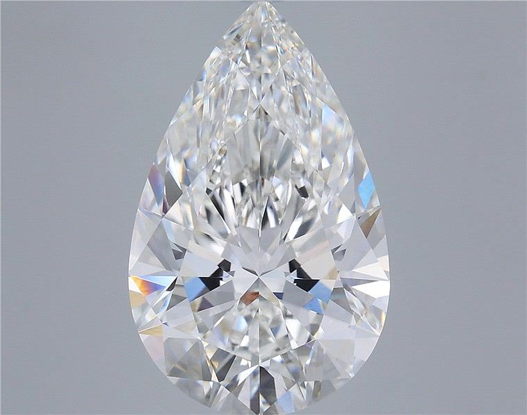 10.10 Carat Pear Shaped, Ideal Cut, F Color, VVS2 Clarity, IGI Certified Lab Grown Diamond