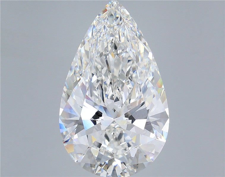 14.03 Carat Pear Shaped, Ideal Cut, F Color, VVS2 Clarity, IGI Certified Lab Grown Diamond