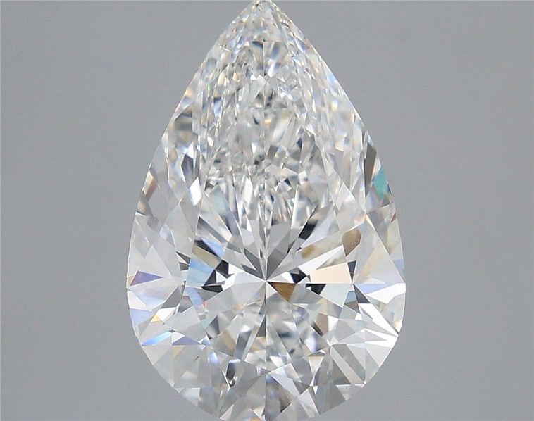 4.52 Carat Pear Shaped, Ideal Cut, D Color, VVS2 Clarity, IGI Certified Lab Grown Diamond