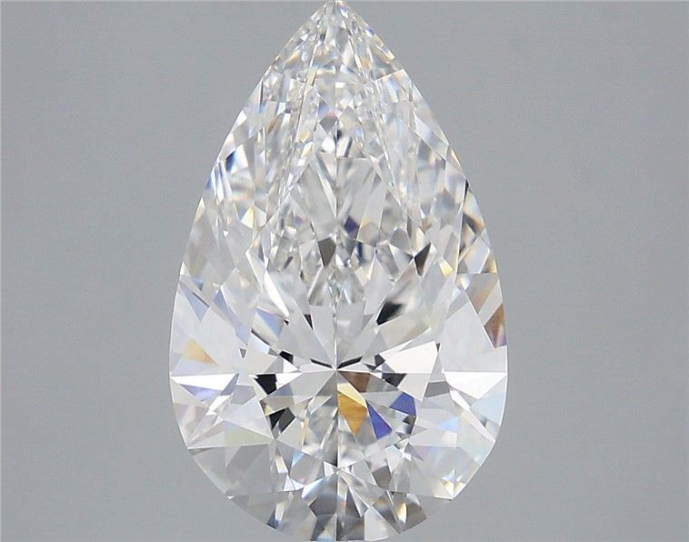 4.10 Carat Pear Shaped, Ideal Cut, E Color, VVS2 Clarity, IGI Certified Lab Grown Diamond