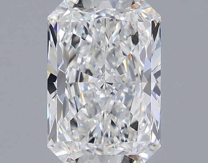 1.59 Carat Radiant Shaped, Ideal Cut, E Color, VVS2 Clarity, IGI Certified Lab Grown Diamond