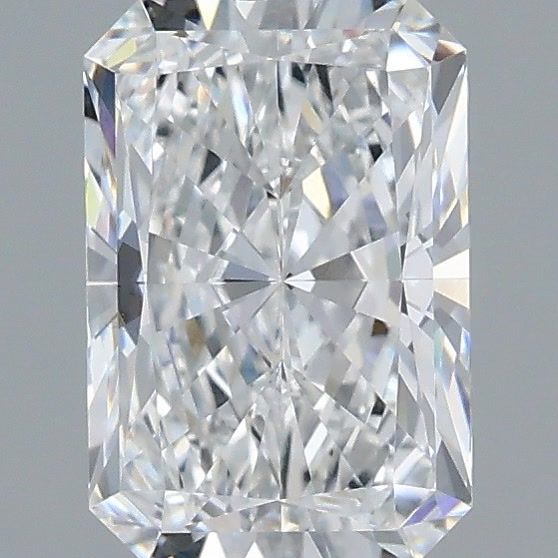 1.57 Carat Radiant Shaped, Ideal Cut, D Color, VVS2 Clarity, IGI Certified Lab Grown Diamond