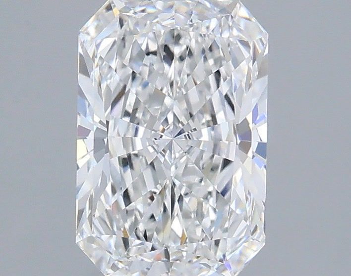 1.58 Carat Radiant Shaped, Ideal Cut, D Color, VVS2 Clarity, IGI Certified Lab Grown Diamond