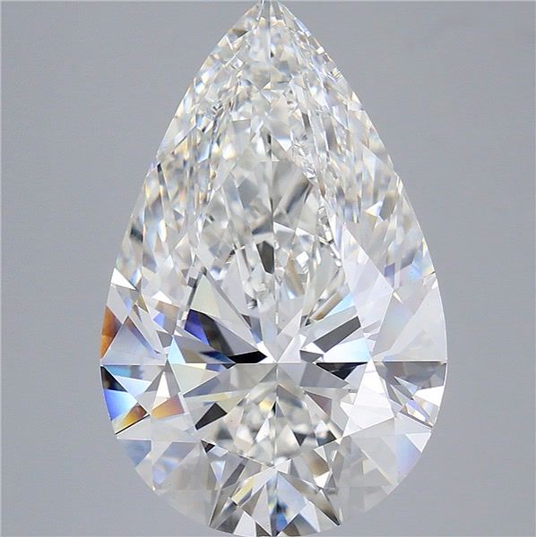 10.09 Carat Pear Shaped, Ideal Cut, F Color, VVS2 Clarity, IGI Certified Lab Grown Diamond