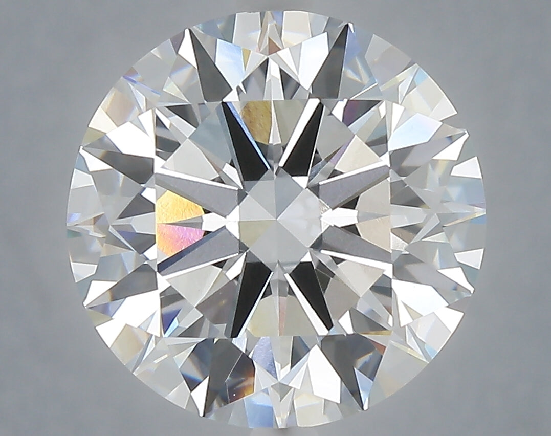 6.02 Carat Round Shaped, Excellent Cut, E Color, VVS2 Clarity, IGI Certified Lab Grown Diamond