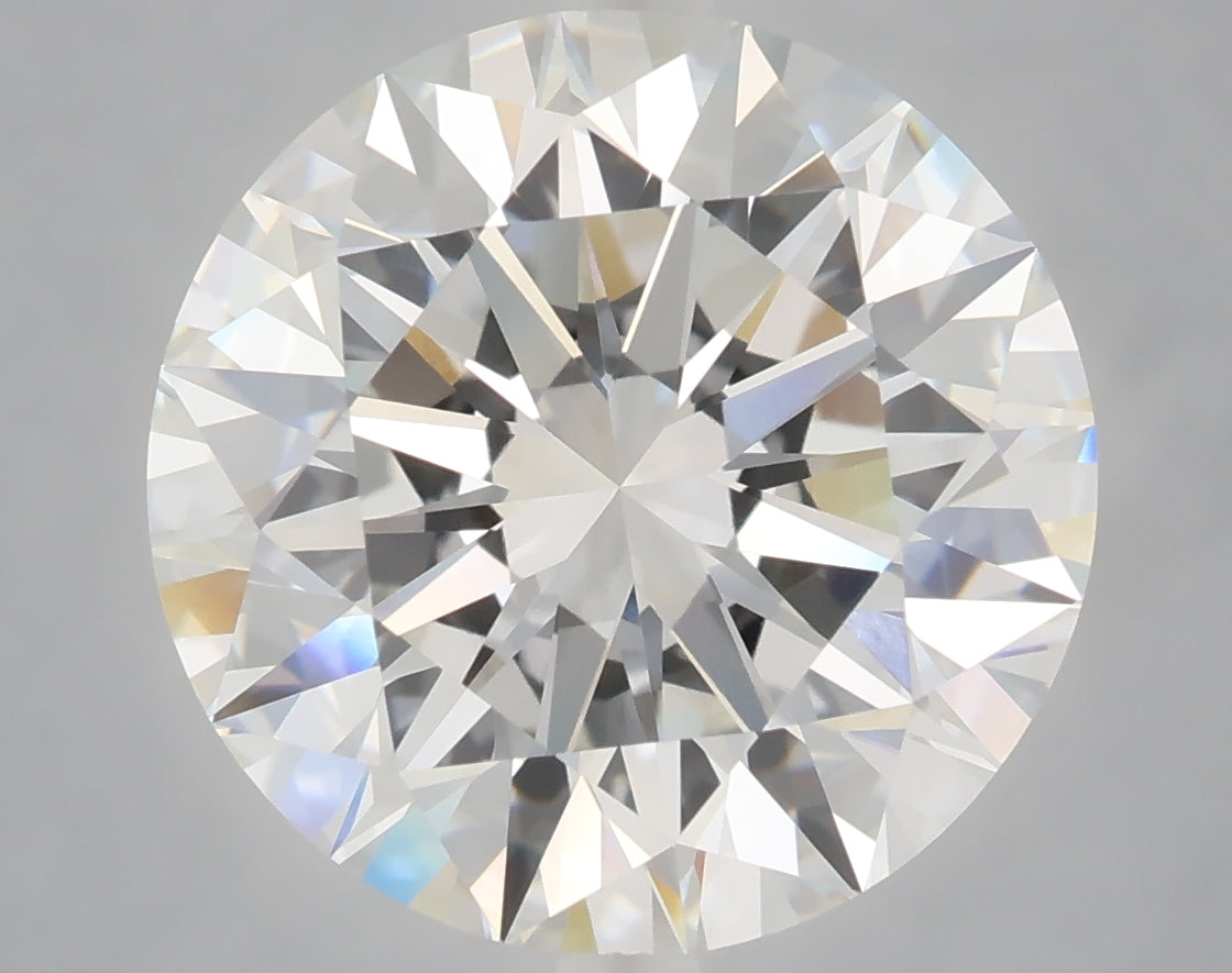 6.10 Carat Round Shaped, Ideal Cut, F Color, VVS2 Clarity, IGI Certified Lab Grown Diamond