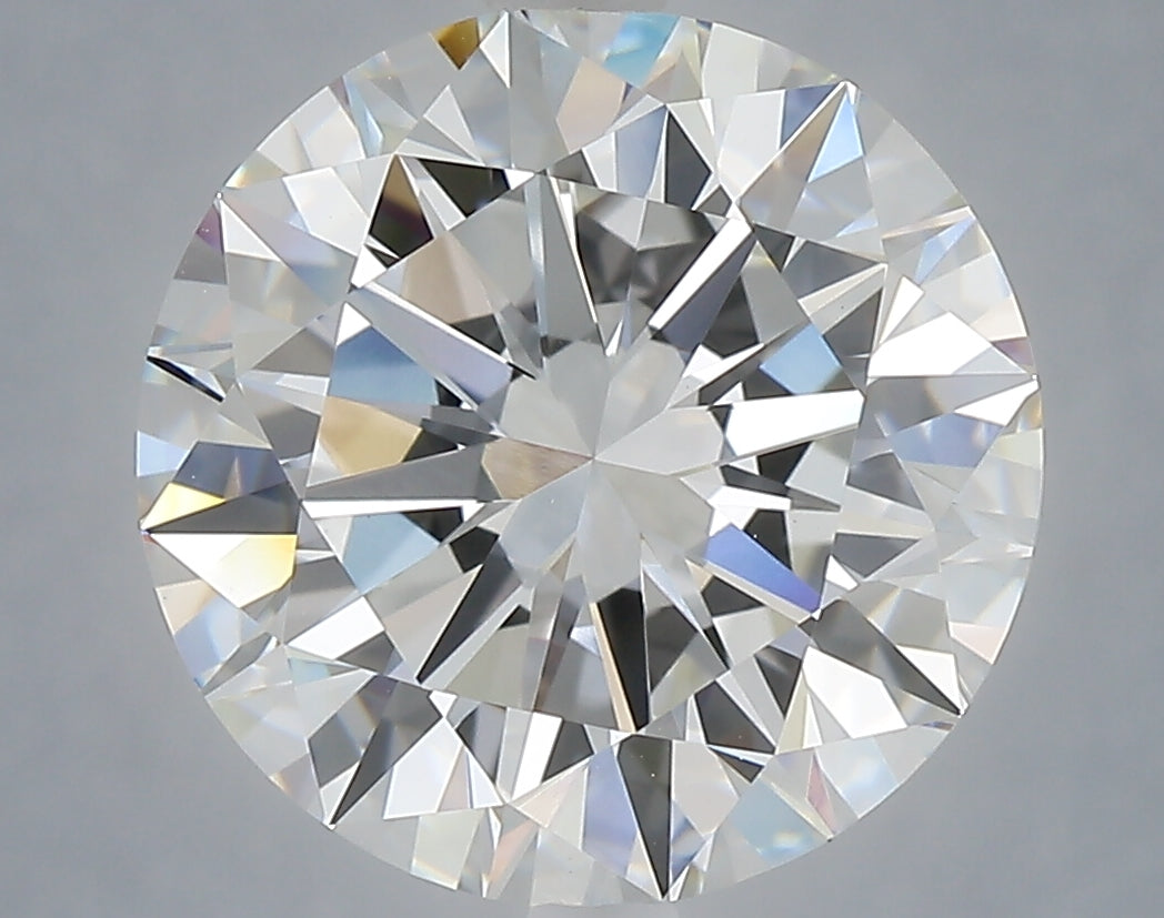 6.01 Carat Round Shaped, Excellent Cut, F Color, VVS2 Clarity, IGI Certified Lab Grown Diamond