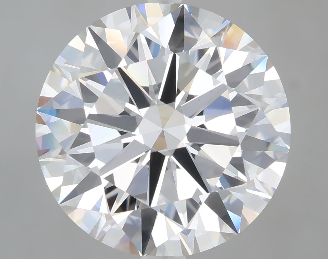 6.05 Carat Round Shaped, Excellent Cut, F Color, VVS2 Clarity, IGI Certified Lab Grown Diamond