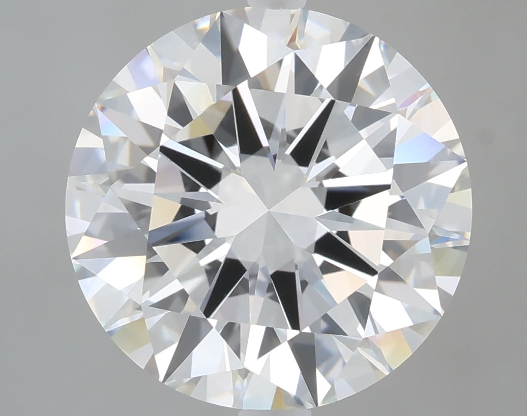 6.04 Carat Round Shaped, Excellent Cut, F Color, VVS2 Clarity, IGI Certified Lab Grown Diamond