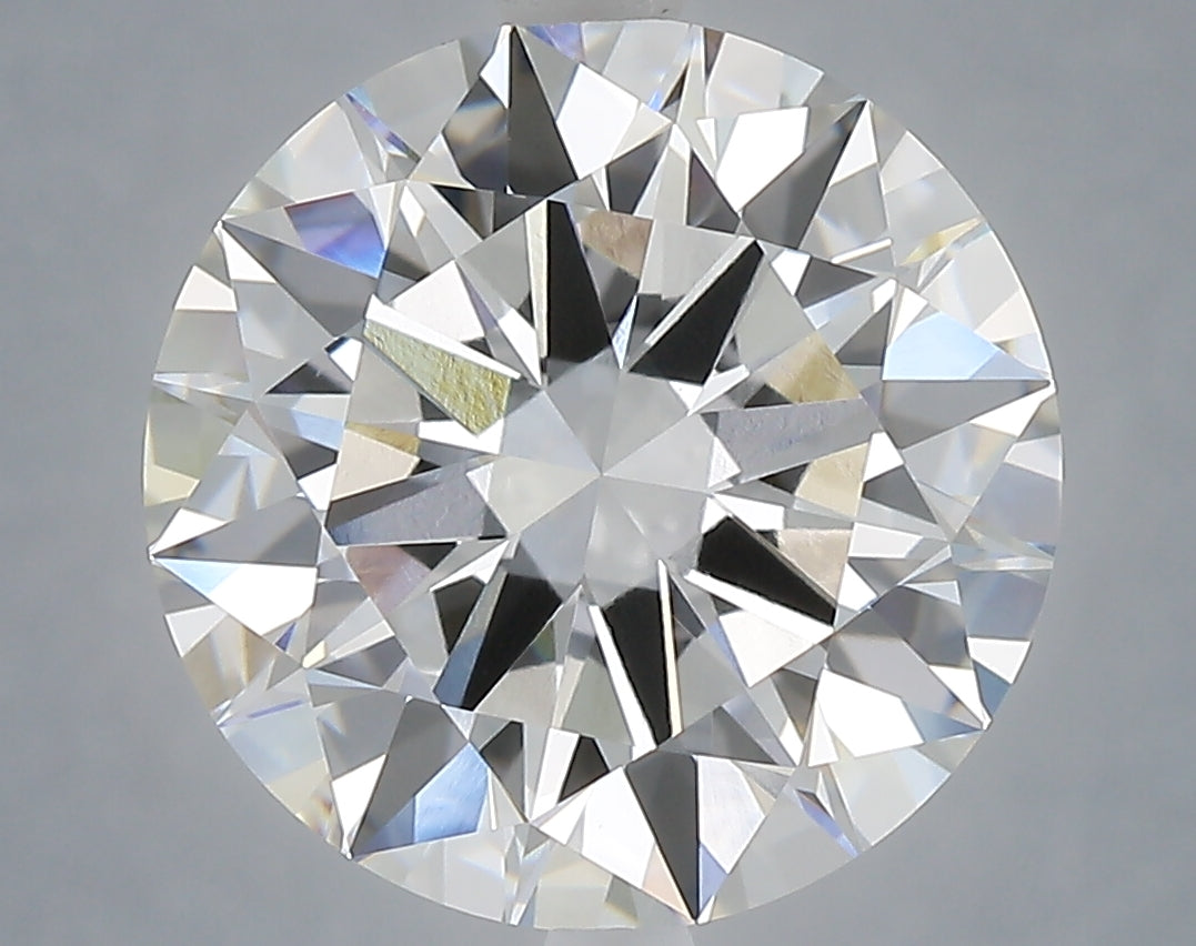 6.01 Carat Round Shaped, Excellent Cut, F Color, VVS2 Clarity, IGI Certified Lab Grown Diamond