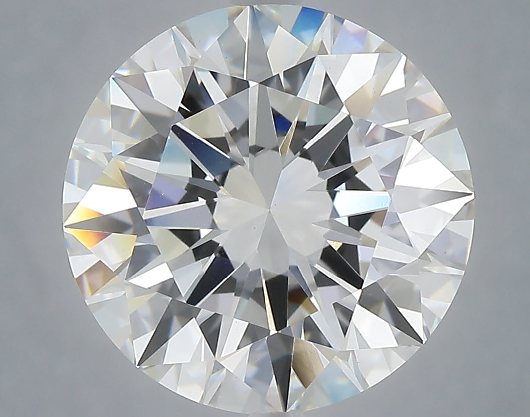 6.05 Carat Round Shaped, Excellent Cut, F Color, VVS2 Clarity, IGI Certified Lab Grown Diamond