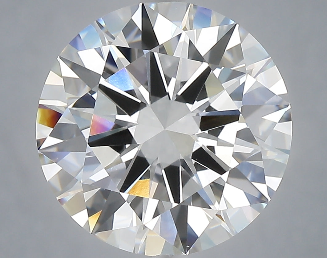 6.03 Carat Round Shaped, Excellent Cut, E Color, VVS2 Clarity, IGI Certified Lab Grown Diamond