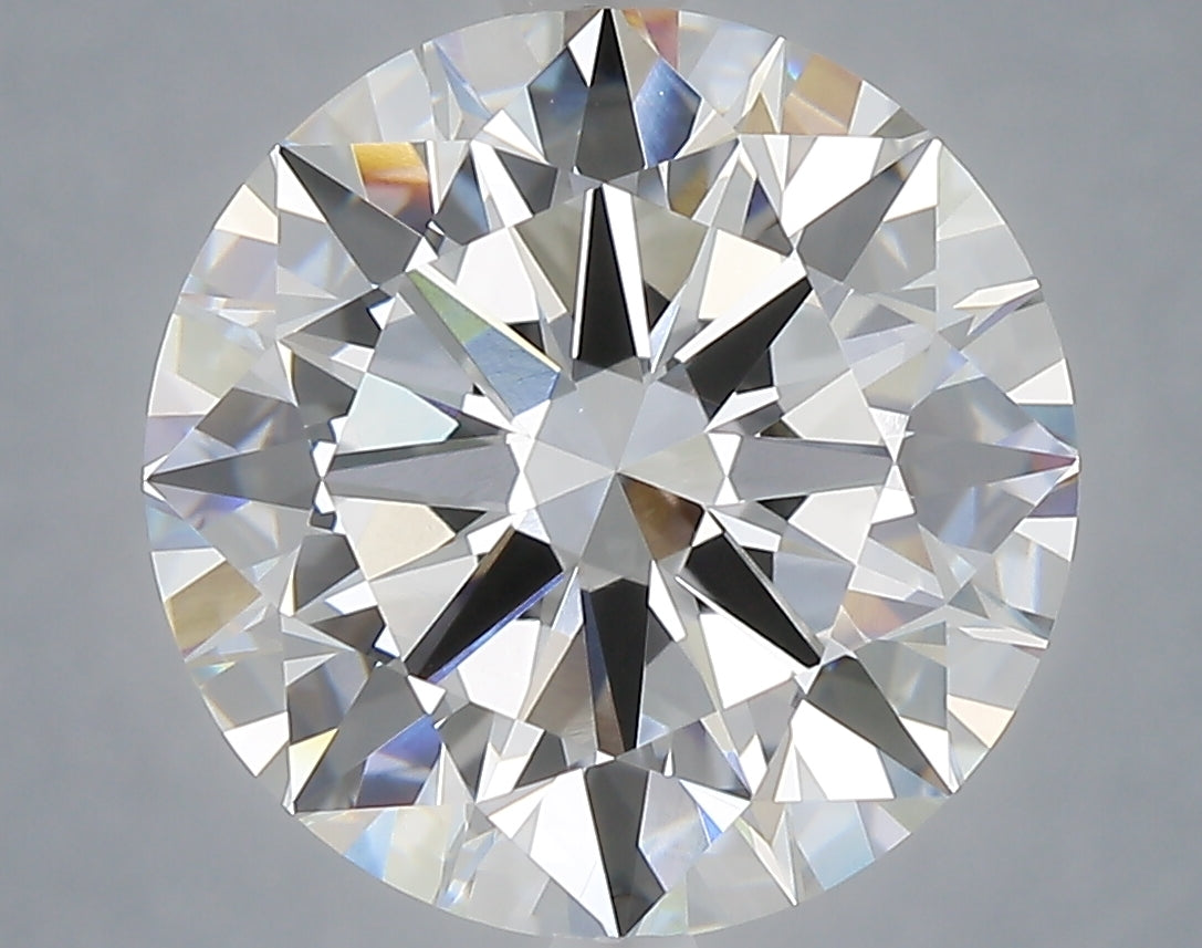 6.02 Carat Round Shaped, Excellent Cut, E Color, VVS2 Clarity, IGI Certified Lab Grown Diamond