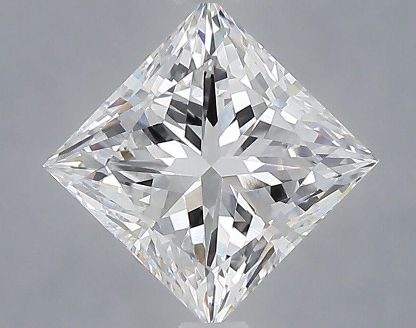 1.53 Carat Princess Shaped, Excellent Cut, D Color, VVS2 Clarity, IGI Certified Lab Grown Diamond